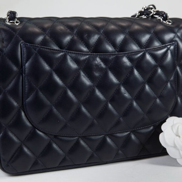 Chanel Vintage Navy double flap JUMBO classic. NIB. Perfect condition. - Picture 2 of 4